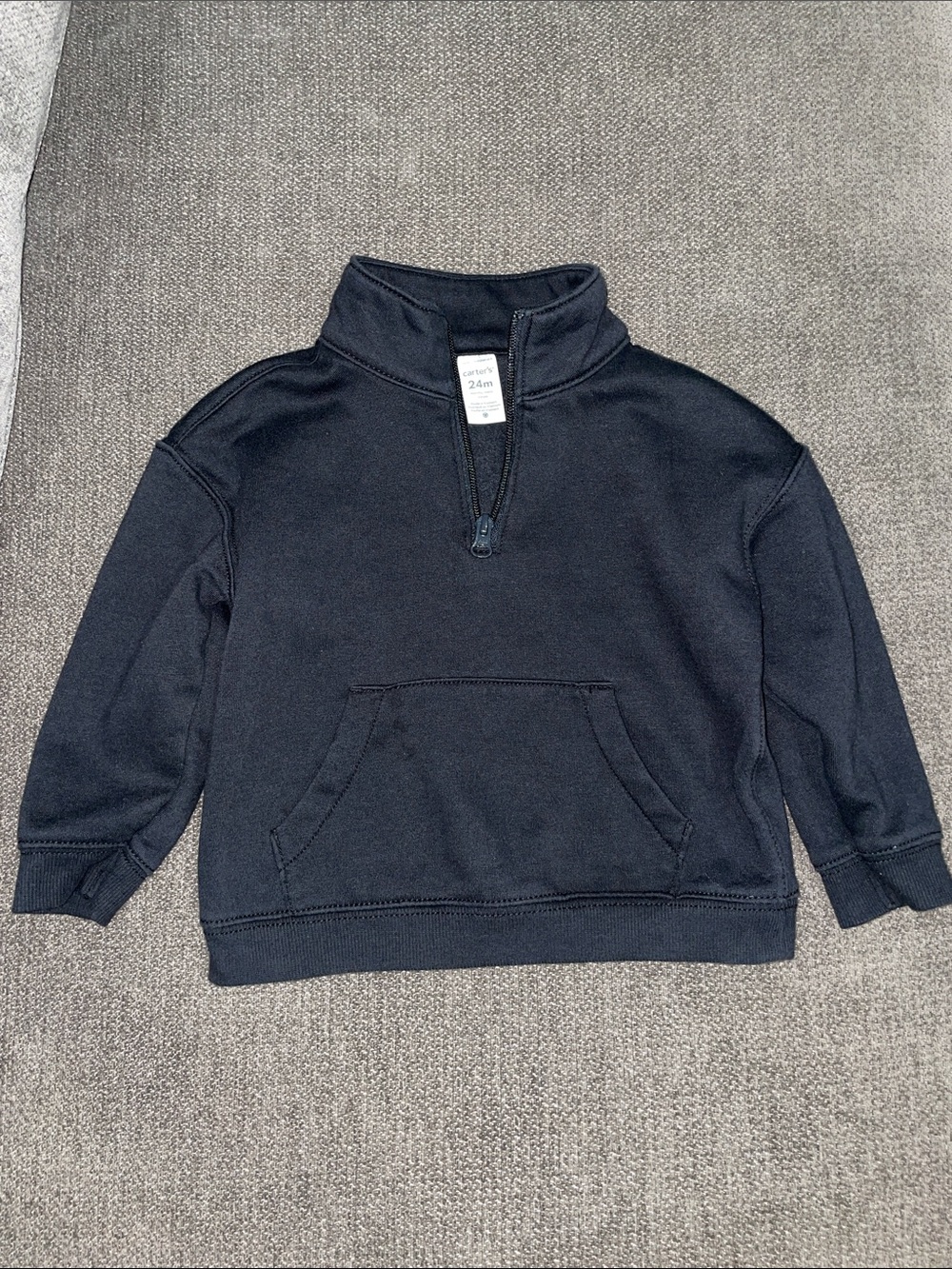Carter's Black Quarter-Zip Sweatshirt